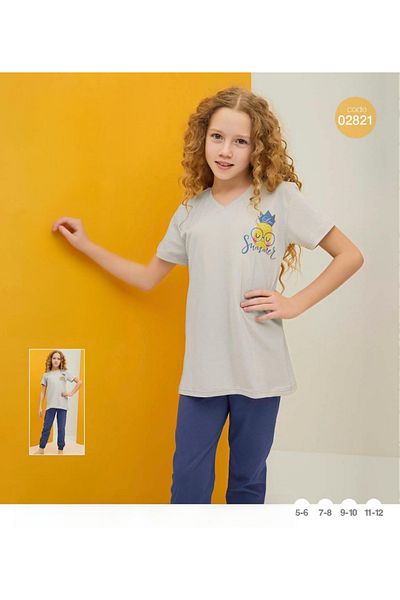 LARICE Girls' short-sleeved pajamas