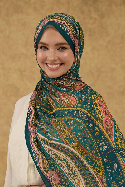 İpekhan Soft Shawl Petrol Green 3053-12