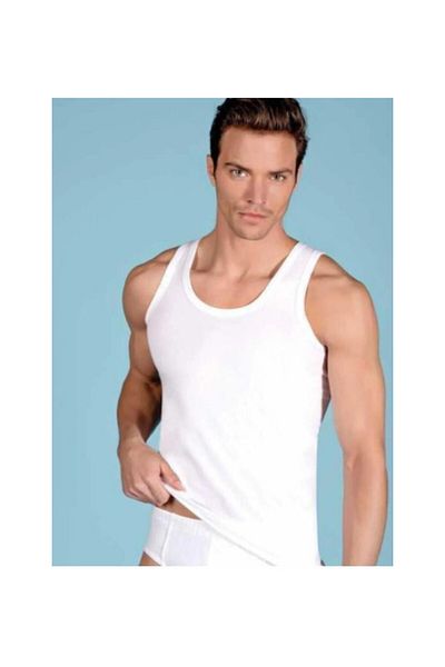 TABANÇORAPLARI Berrak Men's White Undershirt 6 Pack 100% Cotton 1004