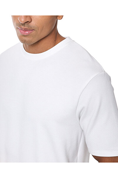 R&B Solid T-shirt with Crew Neck and Short Sleeves