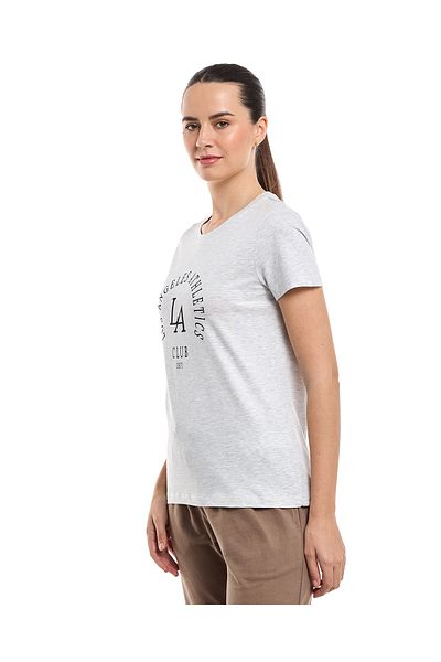 R&B Typography Print T-Shirt with Crew Neck and Short Sleeves