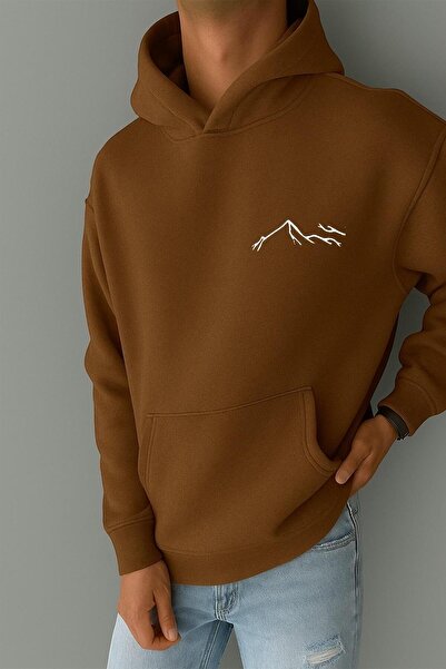 DM DOLCE MORE سترة رياضية مطبوعة بنقشة جبلية من القطن الممشط بثلاثة خيوط