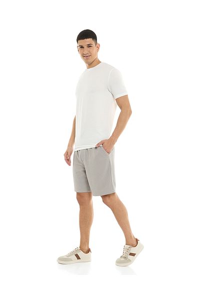 R&B Waffle Textured Shorts with Drawstring Waist