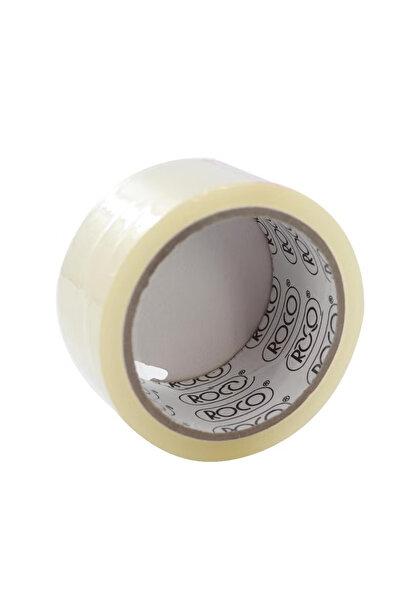 Roco شريط بلاستيكي 48 مم × 50 ياردة - لفة لاصقة شفافة