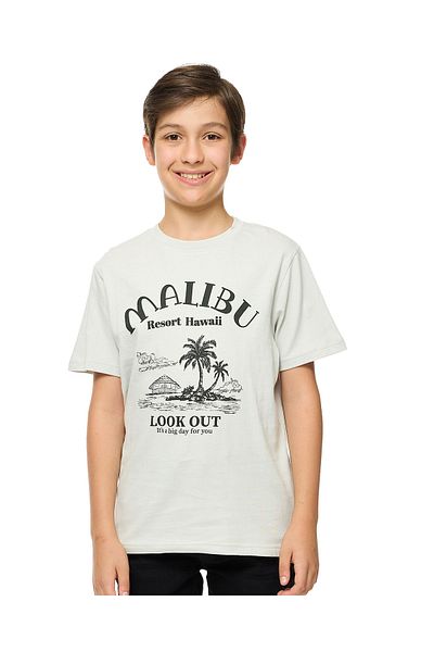 R&B Printed T-Shirt with Crew Neck and Short Sleeves