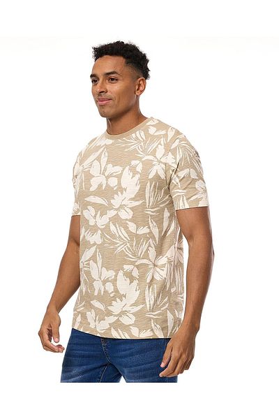 R&B Printed T-Shirt with Crew Neck and Short Sleeves