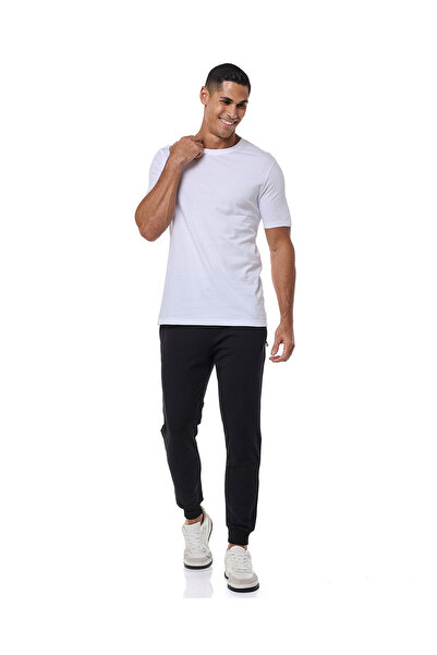 R&B Solid T-Shirt With Crew Neck And Short Sleeves