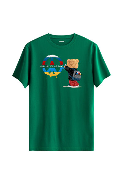 Colermi تي شيرت بتصميم باريس تيدي بير عادي للجنسين مصنوع من نسيج قطني 100%