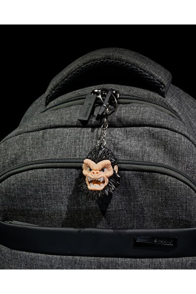 CANEREGE 2 bucăți breloc cu regele maimuților imprimare 3D COLORATĂ