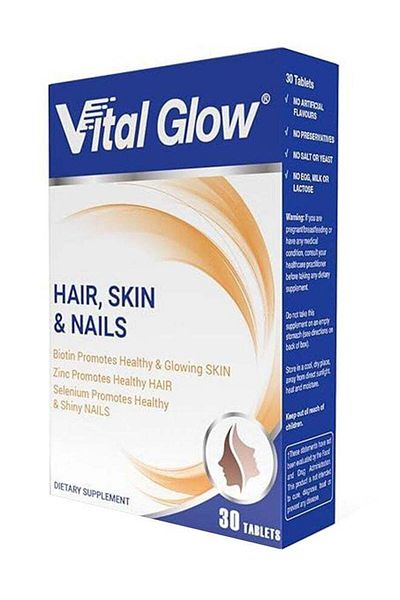 Vital Glow For Hair, Skin And Nail With Biotin For Healthy And Glowing Skin 30 Tablets