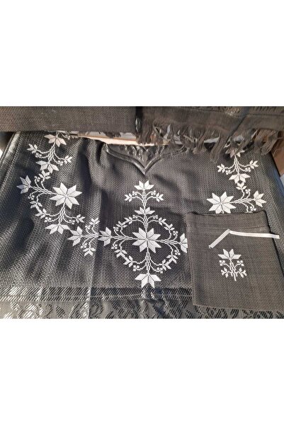 Vinezza Home Collection Dowry 6 Piece Floral Embroidered Etamine Prayer Rug Set Bundle Set