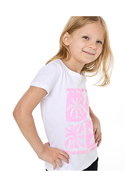 R&B Printed T-Shirt with Crew Neck and Short Sleeves