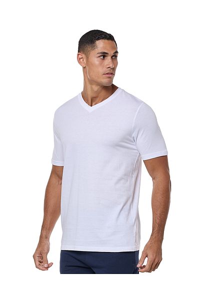 R&B Solid T-Shirt With V-Neck And Short Sleeves