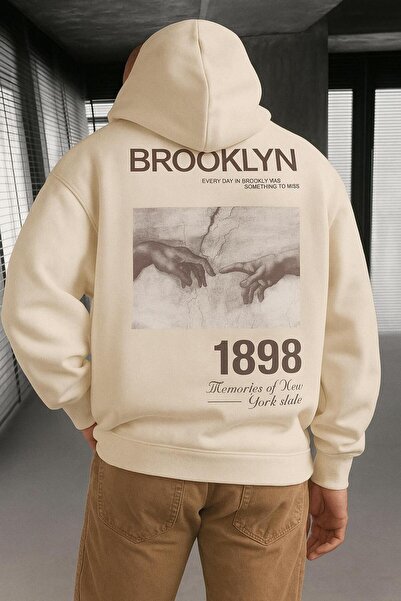 DM DOLCE MORE 3 İPLİK PENYE BROOKLYN BASKILI SWEATSHIRT
