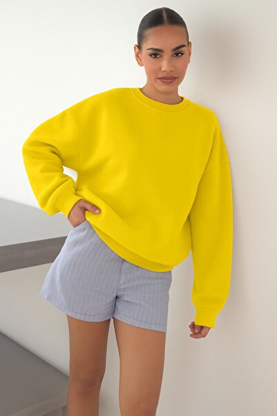 BENROMA سويت شيرت بلون سادة للجنسين