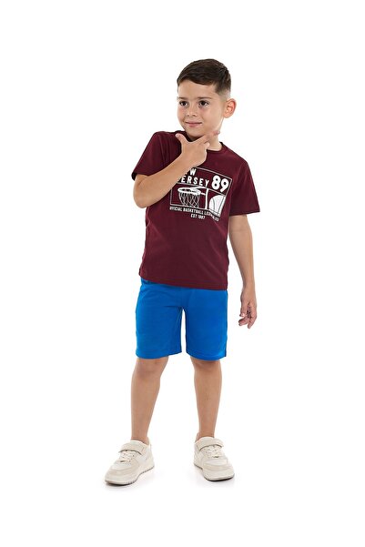 R&B تي شيرت بطبعة جرافيكية مع رقبة دائرية وأكمام قصيرة