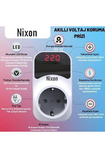 AC BOX Premium Series 210/280 V 16 Ampere Digital Display Pri with Voltage and Voltag Protection 2 Years Warranty