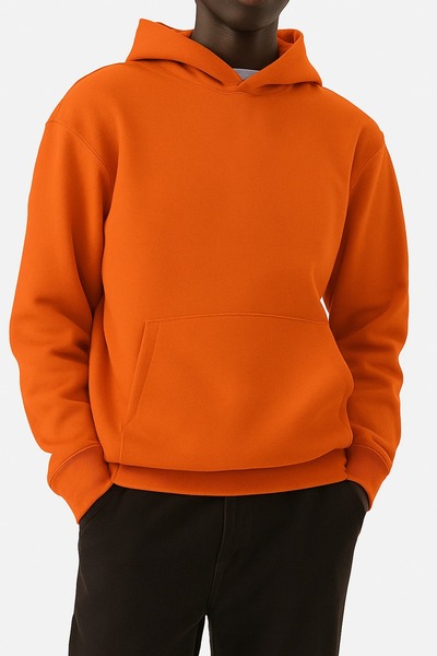 BENROMA سترة رياضية بلون واحد مصنوعة من القطن الممشط بثلاث خيوط للجنسين