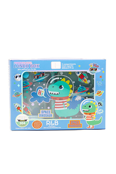 R&B Dino Print Bento Lunch Box