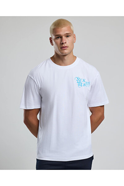 R&B Back Print T-Shirt with Crew Neck and Short Sleeves
