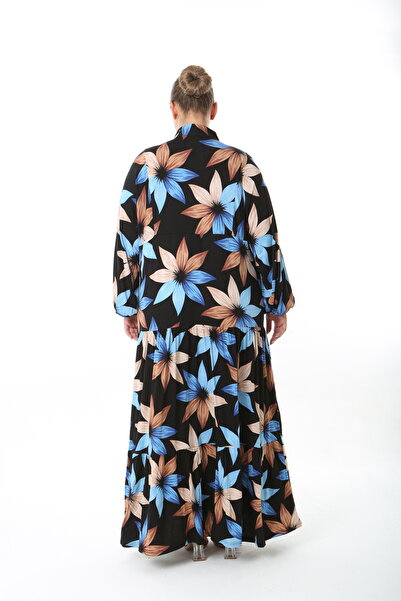 XL Modam Women's Lycra Viscose Plus Size Buttoned Dress