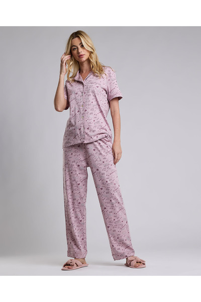 R&B طقم بيجامة مطبوع