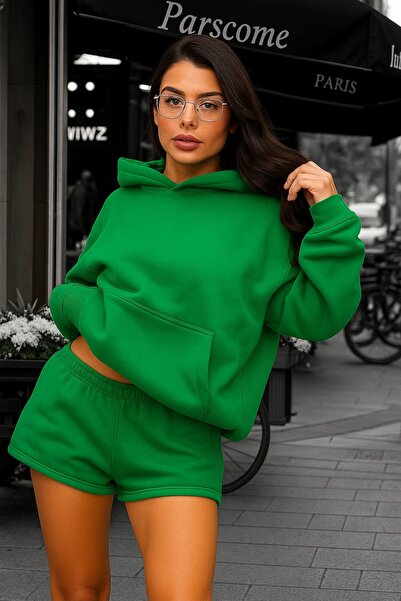 DM DOLCE MORE سترة رياضية بلون واحد للجنسين مصنوعة من القطن الممشط بثلاث خيوط