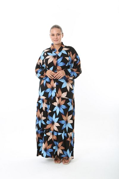 XL Modam Women's Lycra Viscose Plus Size Buttoned Dress