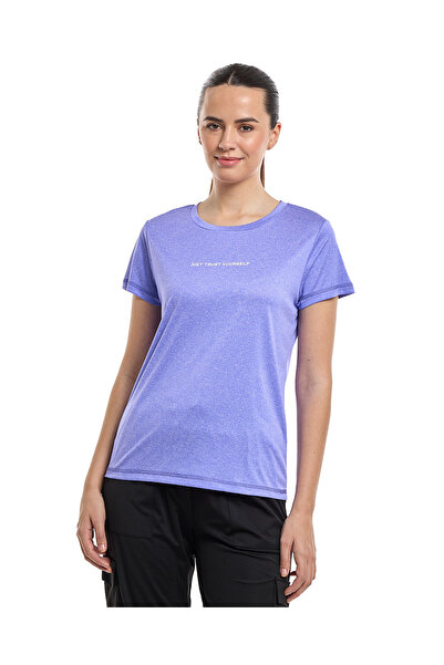 R&B Typography Print Active T-Shirt with Crew Neck and Short Sleeves