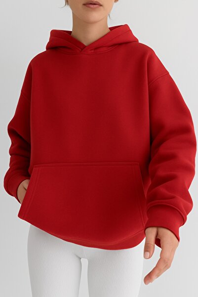 DM DOLCE MORE سترة رياضية بلون واحد مصنوعة من القطن الممشط بثلاث خيوط للجنسين