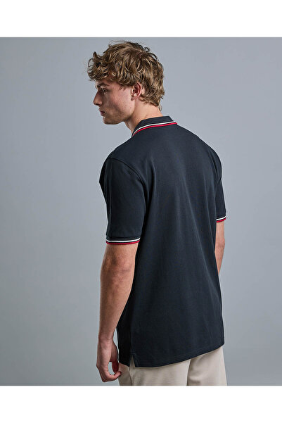 R&B Contrast Tipping Polo T-Shirt with Short Sleeves