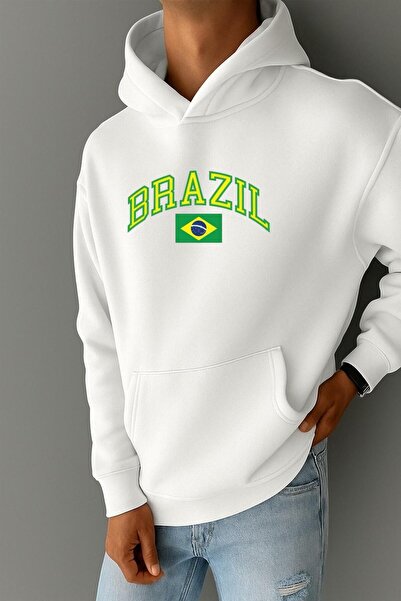 E-ROMA Φούτερ με 3 νήματα από χτενισμένο βαμβάκι με βραζιλιάνικο στάμπα