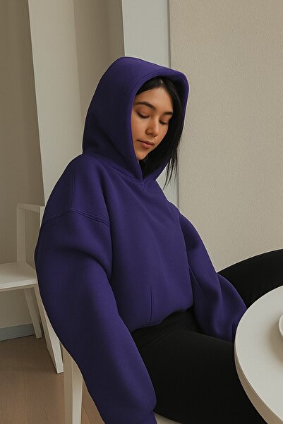 BENROMA سويت شيرت بلون سادة للجنسين