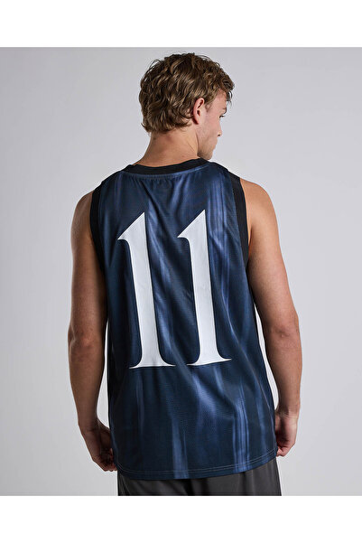 R&B Printed Tank Top with Crew Neck