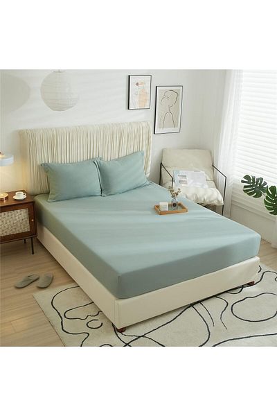 MERTİM Solid Color Fitted Sheet Without Elastic for Battal and Large Beds 240X260 cm