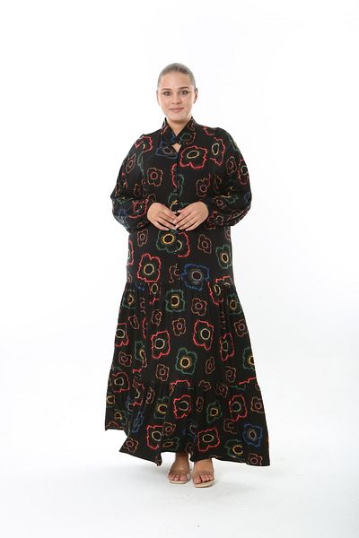 XL Modam Women's Lycra Viscose Plus Size Buttoned Dress