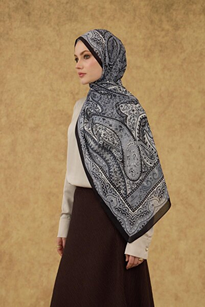 İpekhan Soft Shawl Black White 3053-14