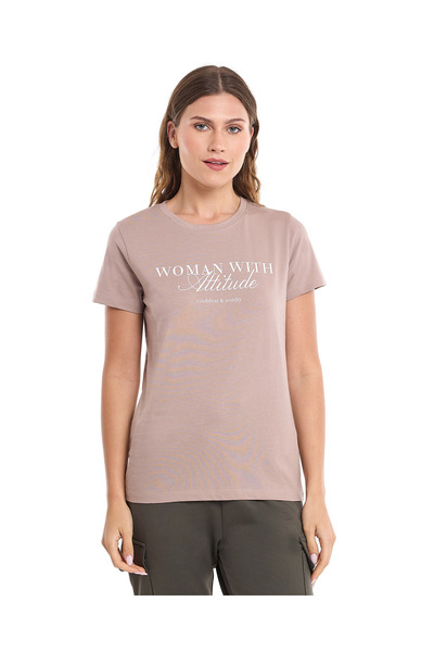 R&B Typography Print T-Shirt with Crew Neck and Short Sleeves