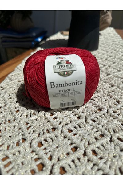 Etrofil Bambonita Tile Red 100 Gr 250 Mt Knitting Yarn