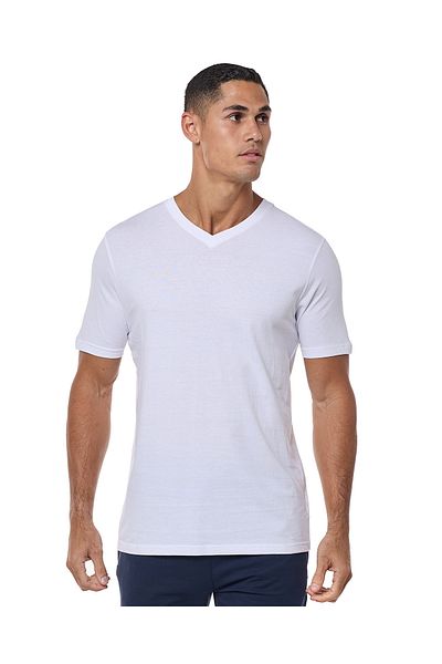 R&B Solid T-Shirt With V-Neck And Short Sleeves