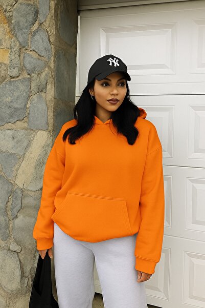 DM DOLCE MORE سترة رياضية بلون واحد للجنسين مصنوعة من القطن الممشط بثلاث خيوط