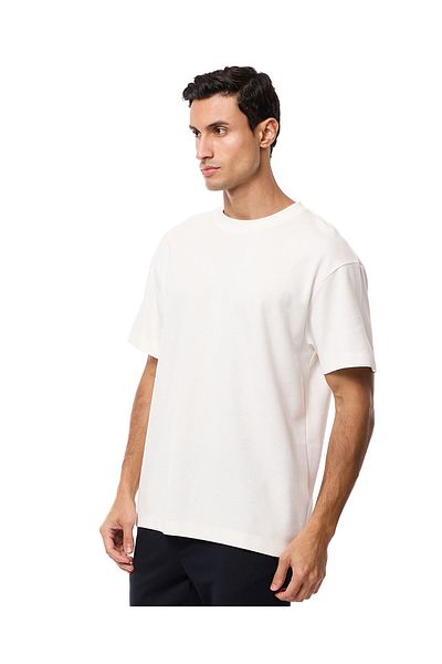 R&B Solid T-Shirt with Crew Neck and Short Sleeves