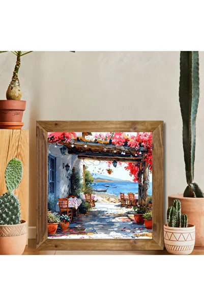 woodhomeworks One Piece Real Wooden Framed Decor Table Square