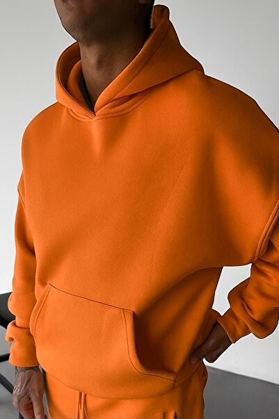 DM DOLCE MORE سترة رياضية بلون واحد للجنسين مصنوعة من القطن الممشط بثلاث خيوط