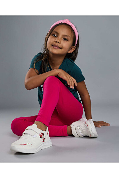 R&B Solid Leggings with Elastic Waist