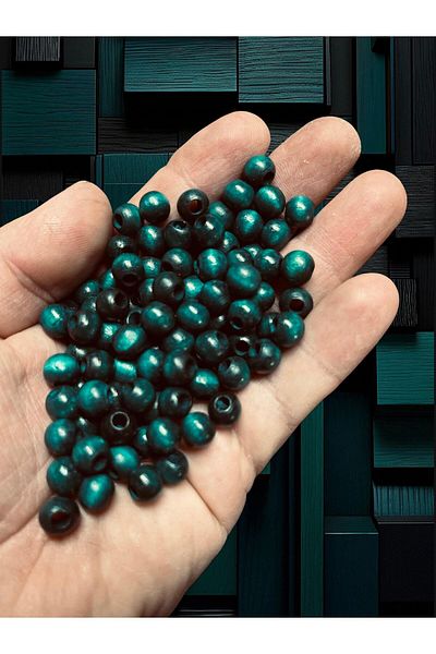 Artdeco 8 mm 50 γραμμάρια Ειδικό Χρώμα Αφφίλη Λάδι Πράσινες Ξύλινες Χάντρες