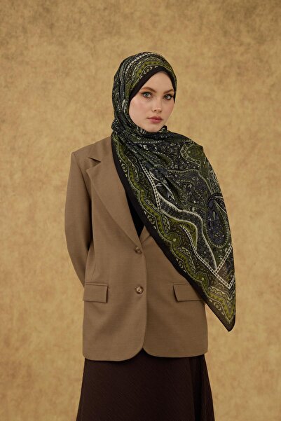 İpekhan Soft Shawl Black Green 3053-18