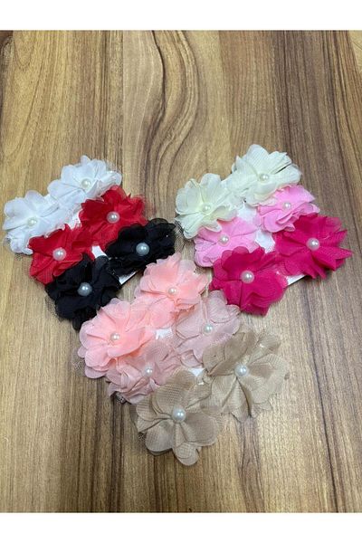 Melkady Aksesuar Melkady 547B - Floral Collet Buckle Set (Piece of 12)