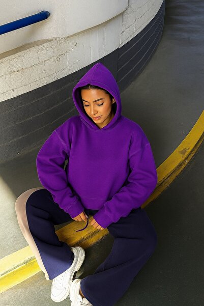 BENROMA سويت شيرت بلون سادة للجنسين