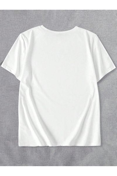 aynewmoda New york Printed short sleeve round neck cotton t-shirt white